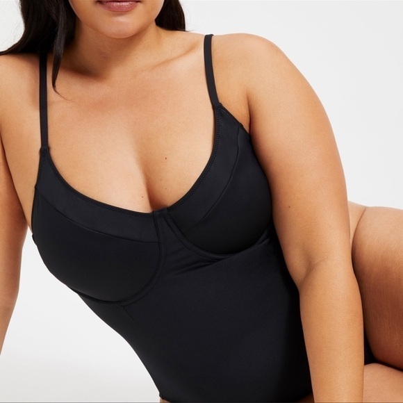 GOOD American Good Scuba Show-Off One-Piece Swimsuit Black Size (3) Large - Picture 2 of 11